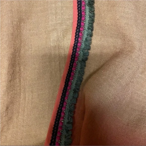 Soft Surroundings RARE Bl^nk Dip-Dyed Open Front Poncho Shawl Rubina Top - Picture 5 of 7